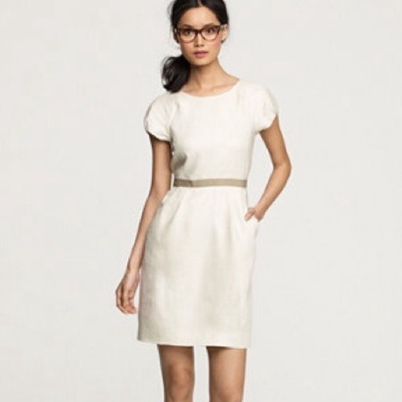 J. Crew Dresses & Skirts - J. Crew Suiting Linen Ribbon Waist Dress